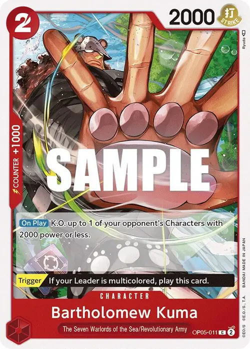 Bartholomew Kuma card art