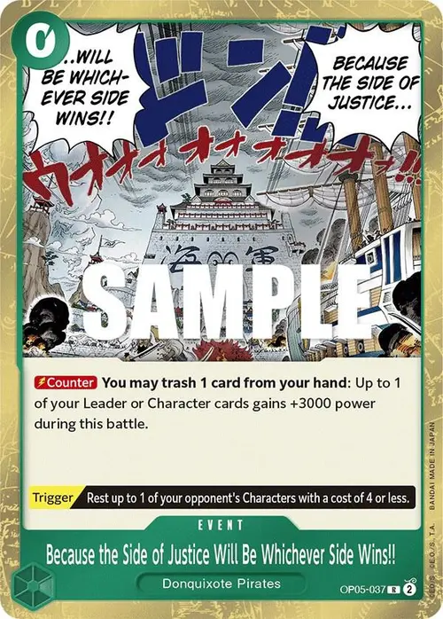 Because the Side of Justice Will Be Whichever Side Wins!! card art