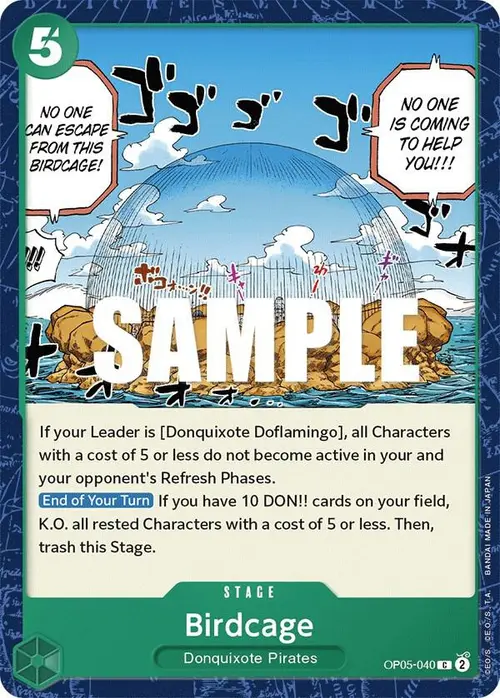 Birdcage card art
