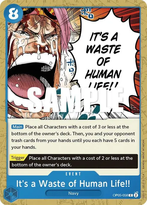 It's a Waste of Human Life!! card art