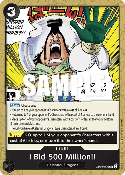 I Bid 500 Million!! card art