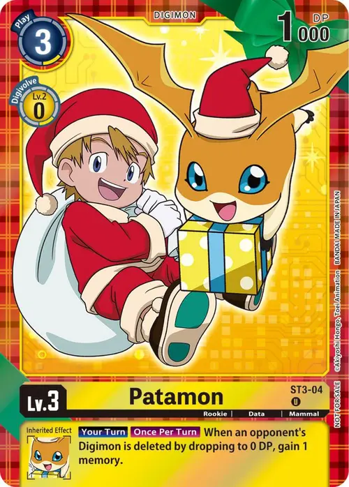 Patamon (Winter Holiday 2023) card art