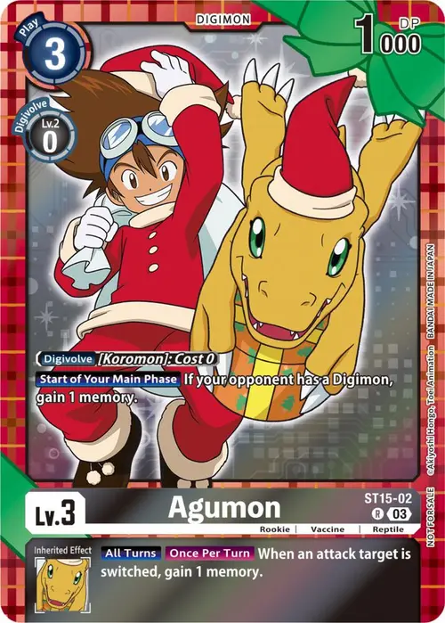 Agumon (Winter Holiday 2023) card art