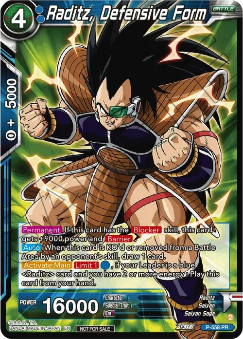 Raditz, Defensive Form (Zenkai Series Tournament Pack Vol.6) card art