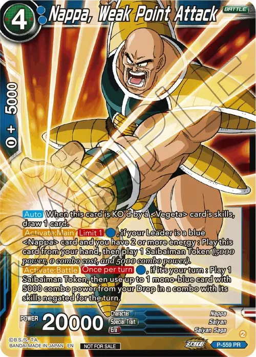 Nappa, Weak Point Attack (Zenkai Series Tournament Pack Vol.6) card art