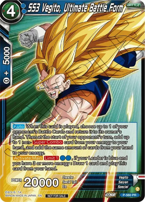 SS3 Vegito, Ultimate Battle Form (Zenkai Series Tournament Pack Vol.6) card art