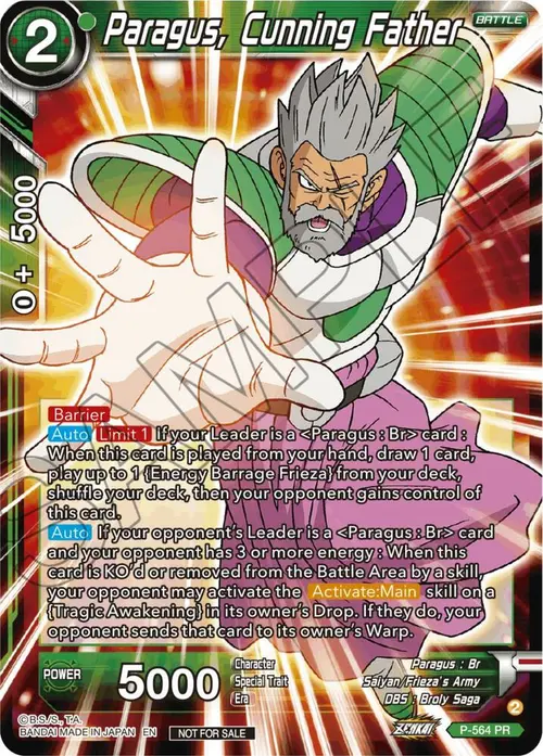 Paragus, Cunning Father (Zenkai Series Tournament Pack Vol.6) card art