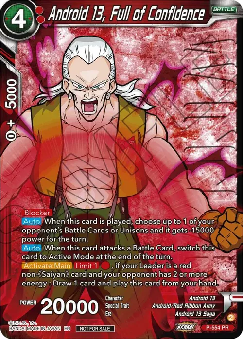 Android 13, Full of Confidence (Zenkai Series Tournament Pack Vol.6) (Winner) card art
