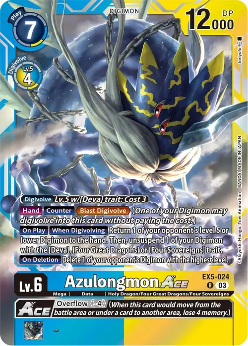 Azulongmon ACE card art