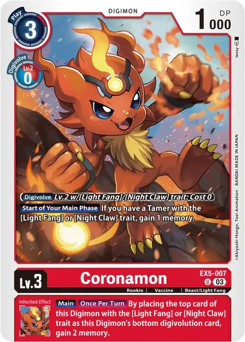 Coronamon card art