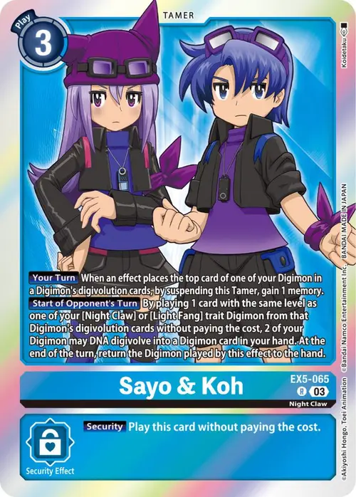 Sayo & Koh card art