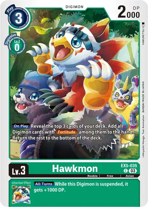 Hawkmon card art