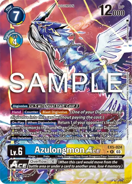 Azulongmon ACE (Alternate Art) card art