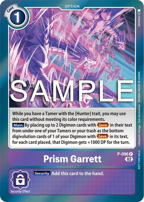 Prism Garrett - P-096 (3rd Anniversary Update Pack) card art