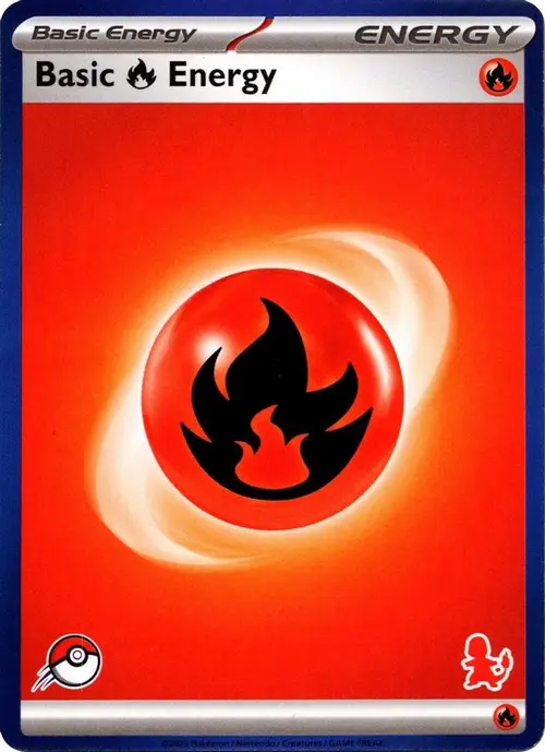Basic Fire Energy (Blue Border) card art