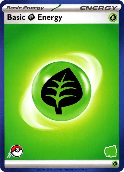 Basic Grass Energy (Blue Border) card art