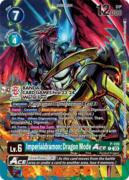 Imperialdramon: Dragon Mode ACE - P-109 (BANDAI Card Games Fest 23-24 World Tour) card art
