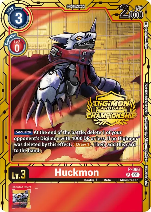 Huckmon - P-066 (Championship 2023 Gold Card Set) card art