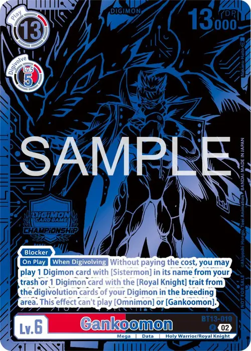 Gankoomon - BT13-019 (2023 Championship Finals Top 16) card art