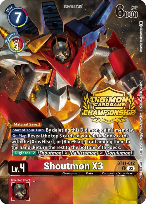 Shoutmon X3 (Championship 2023 Tamers Pack) card art