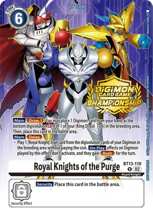 Royal Knights of the Purge (Championship 2023 Tamers Pack) card art