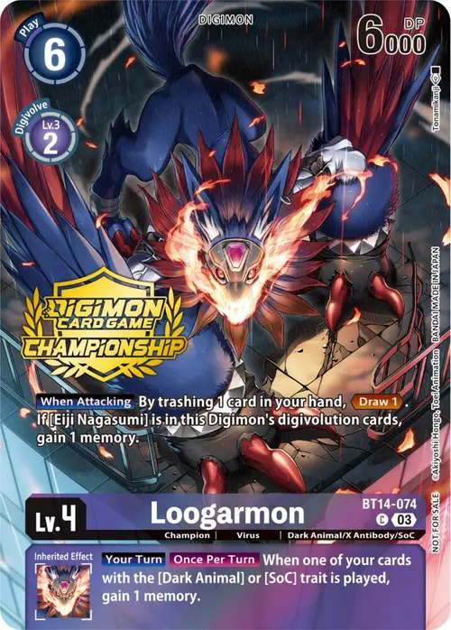 Loogarmon (Championship 2023 Tamers Pack) card art