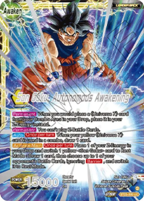 SSB Son Goku // Son Goku, Autonomous Awakening (2023 Championship Finals) card art