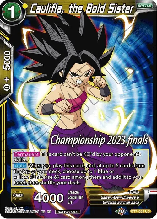Caulifla, the Bold Sister (2023 Championship Finals Celebration Pack) card art
