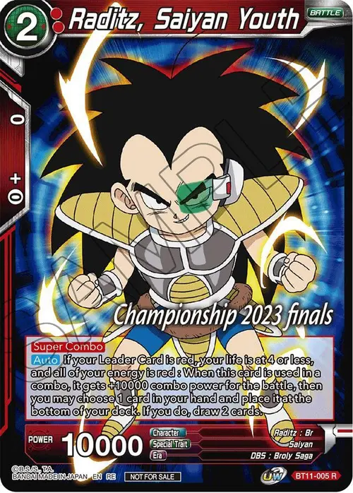 Raditz, Saiyan Youth (2023 Championship Finals Celebration Pack) card art