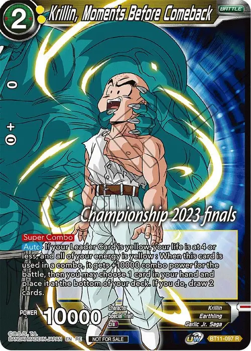 Krillin, Moments Before Comeback (2023 Championship Finals Celebration Pack) card art