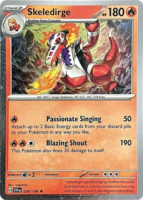 Skeledirge - 038/198 (Cosmos Holo) card art