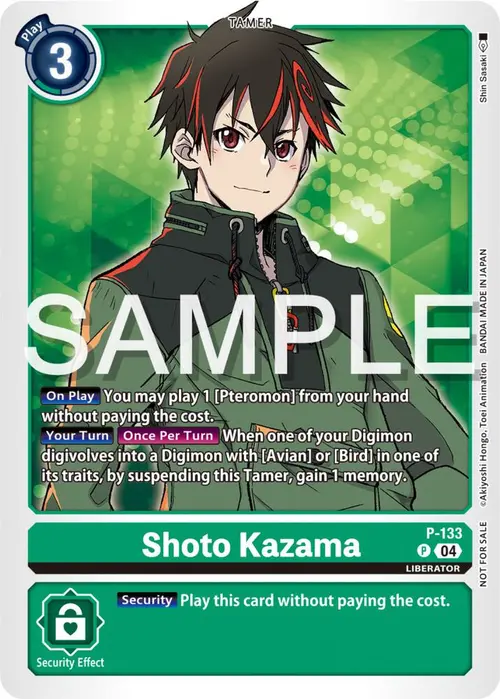 Shoto Kazama (Digimon Liberator Promotion Pack) card art