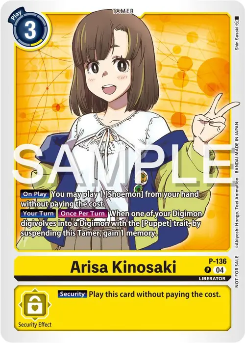 Arisa Kinosaki (Digimon Liberator Promotion Pack) card art