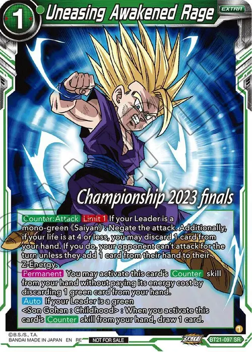 Uneasing Awakened Rage (2023 Championship Finals Celebration Pack) card art