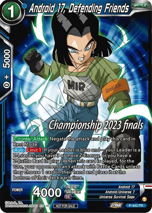 Android 17, Defending Friends (2023 Championship Finals Celebration Pack) card art