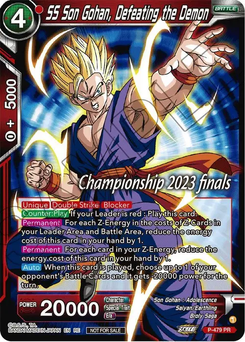SS Son Gohan, Defeating the Demon (2023 Championship Finals Celebration Pack) card art