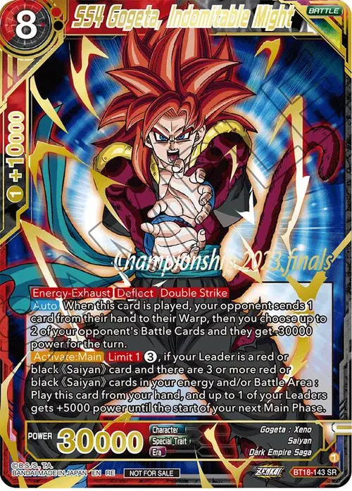 SS4 Gogeta, Indomitable Might (2023 Championship Finals Celebration Pack Deluxe Set) card art