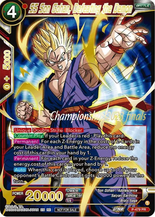 SS Son Gohan, Defeating the Demon (2023 Championship Finals Celebration Pack Deluxe Set) card art