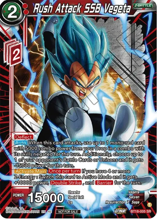 Rush Attack SSB Vegeta (2023 Championship Finals Zenkai Premium Pack) card art