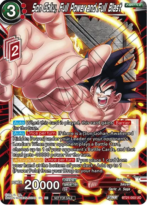 Son Goku, Full Power and Full Blast (2023 Championship Finals Zenkai Premium Pack) card art
