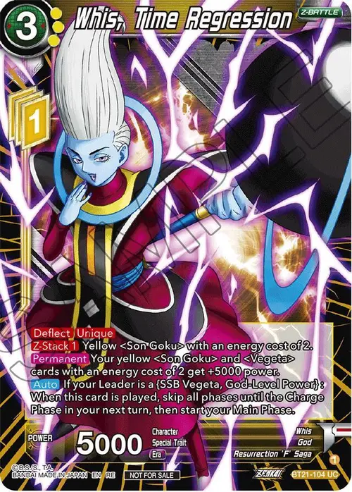 Whis, Time Regression (2023 Championship Finals Zenkai Premium Pack) card art