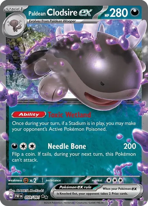Paldean Clodsire ex - 059/091 card art