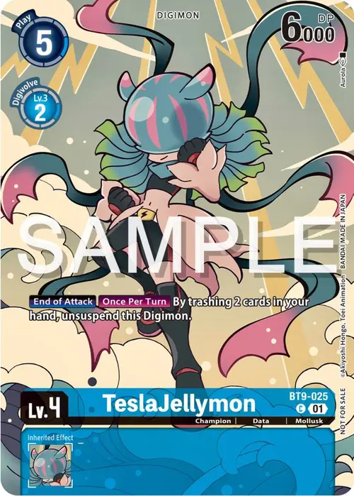 TeslaJellymon (Digimon Illustration Competition Pack 2023) card art