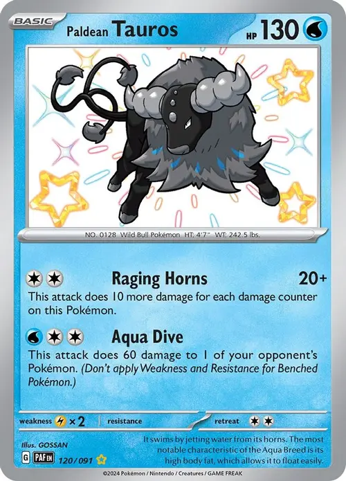 Paldean Tauros - 120/091 card art