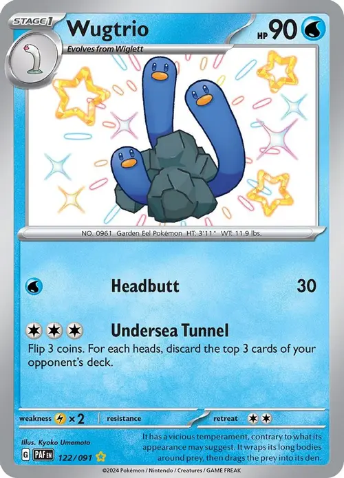 Wugtrio - 122/091 card art