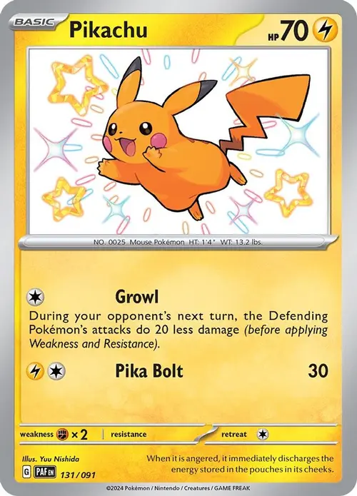 Pikachu - 131/091 card art