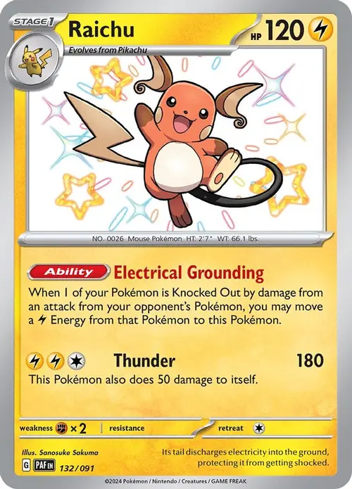 Raichu - 132/091 card art