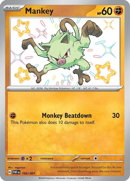 Mankey - 169/091 card art