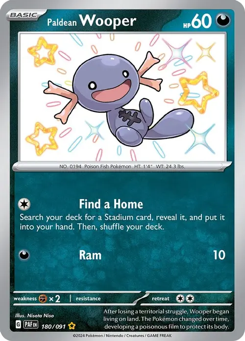Paldean Wooper - 180/091 card art