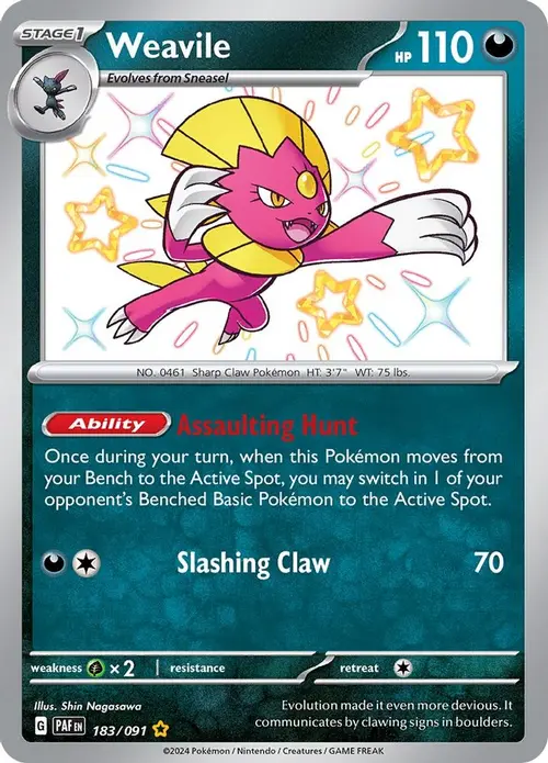 Weavile card art